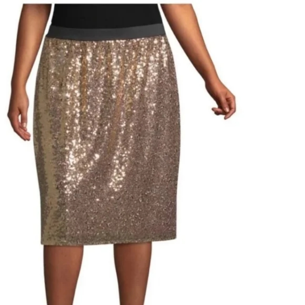 Worthington Sequin Pull On Skirt NWT Sz.1X